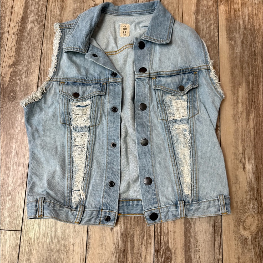 Volcom Light Blue Denim Vest